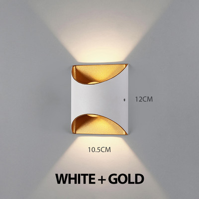 LED Sienas lampa 10W Alumīnija Moderna Ziemeļvalstu āra sienas lampiņa iekštelpu sienas gaismeklis viesistabai Guļamistabas gultas dekors 85-265V