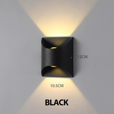 LED Sienas lampa 10W Alumīnija Moderna Ziemeļvalstu āra sienas lampiņa iekštelpu sienas gaismeklis viesistabai Guļamistabas gultas dekors 85-265V