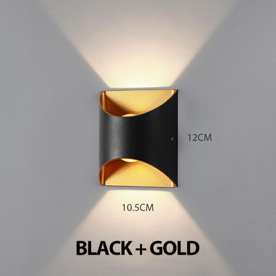 LED Sienas lampa 10W Alumīnija Moderna Ziemeļvalstu āra sienas lampiņa iekštelpu sienas gaismeklis viesistabai Guļamistabas gultas dekors 85-265V