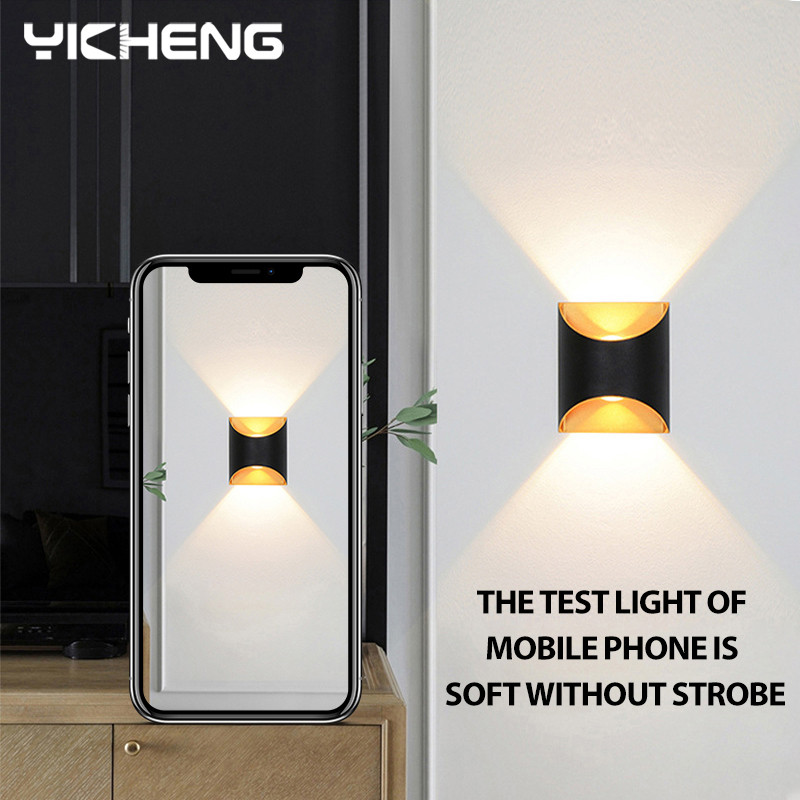 LED Sienas lampa 10W Alumīnija Moderna Ziemeļvalstu āra sienas lampiņa iekštelpu sienas gaismeklis viesistabai Guļamistabas gultas dekors 85-265V