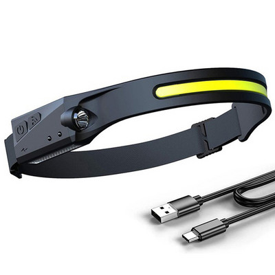 USB Φόρτιση COB LED Προβολέας 5 Λειτουργιών Φορητός Αισθητήρας Κίνησης Προβολέας Αδιάβροχος φακός Υπαίθρια Κάμπινγκ Ψάρεμα Φώτα