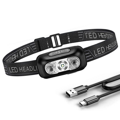 USB Φόρτιση COB LED Προβολέας 5 Λειτουργιών Φορητός Αισθητήρας Κίνησης Προβολέας Αδιάβροχος φακός Υπαίθρια Κάμπινγκ Ψάρεμα Φώτα