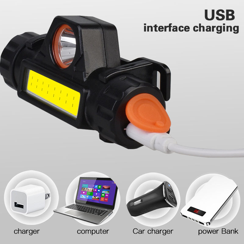 Far nou COB + XPE Mini lumină puternică far impermeabil pentru exterior far de urgență sursă de lumină dublă cu magnet