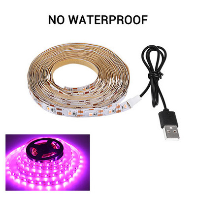 5V USB LED Grow Light teljes spektrumú LED szalag 2835 60LED/m Fito lámpa Asztali növénynövekedéshez Fény palánta virág növényi lámpa