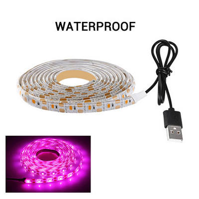 5V USB LED Grow Light teljes spektrumú LED szalag 2835 60LED/m Fito lámpa Asztali növénynövekedéshez Fény palánta virág növényi lámpa