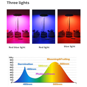 Λάμπα LED Grow Light Full Spectrum Phyto Grow Lamp USB Phytolamp for Plants Λάμπα 5V για φυτά Αναπτυξιακός φωτισμός για φυτά εσωτερικού χώρου