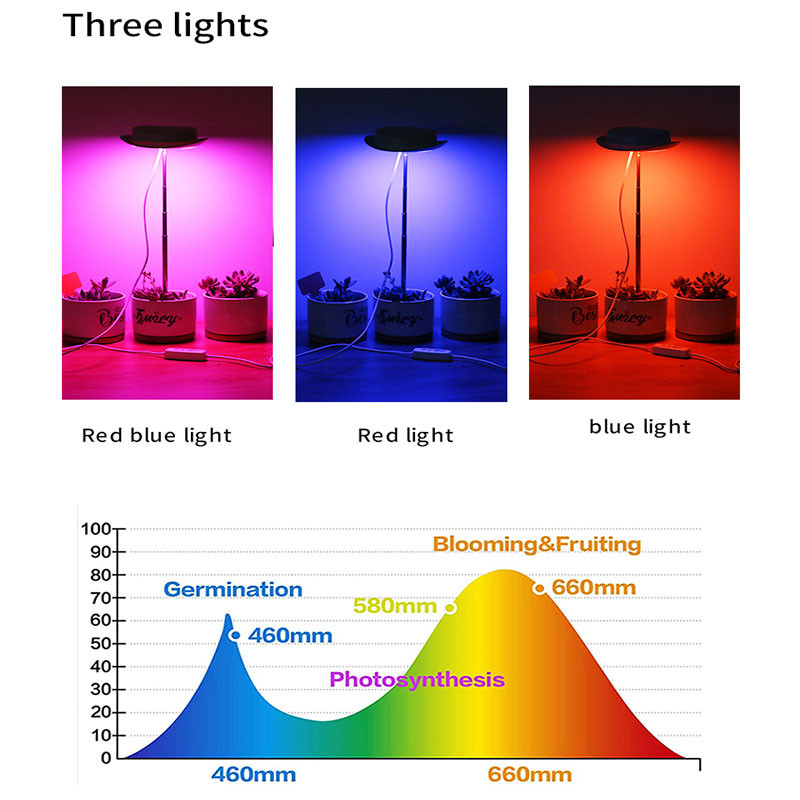LED augšanas gaisma pilna spektra fito audzēšanas lampa USB fitolampa augiem 5V lampa augiem augšanas apgaismojums iekštelpu augiem