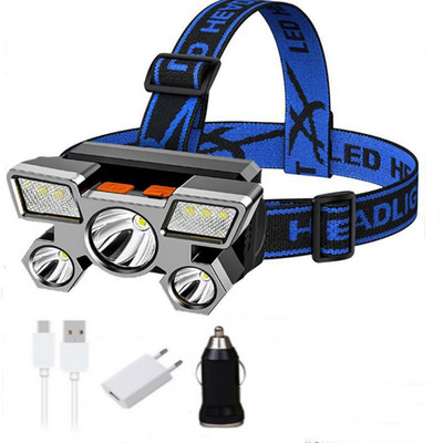 Q5 Led prednje svjetlo Snažno ugrađeno 14450 baterijsko prednje svjetlo za kampiranje na otvorenom, pecanje, bezstupanjsko zatamnjenje