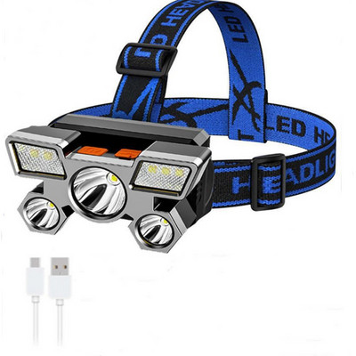 Q5 Led prednje svjetlo Snažno ugrađeno 14450 baterijsko prednje svjetlo za kampiranje na otvorenom, pecanje, bezstupanjsko zatamnjenje