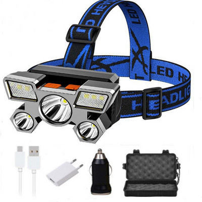 Q5 Led prednje svjetlo Snažno ugrađeno 14450 baterijsko prednje svjetlo za kampiranje na otvorenom, pecanje, bezstupanjsko zatamnjenje