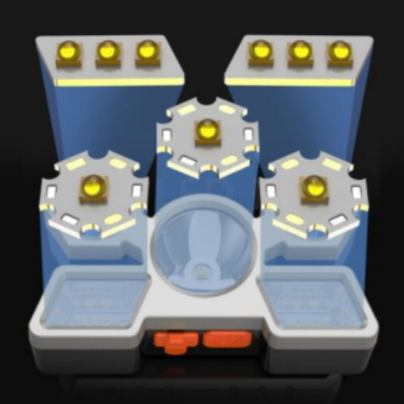 Q5 Led prednje svjetlo Snažno ugrađeno 14450 baterijsko prednje svjetlo za kampiranje na otvorenom, pecanje, bezstupanjsko zatamnjenje