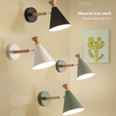 Applique moderne cu LED-uri Macaron Dormitor Noptiera Lampă de iluminat Studiu Lumină de lectură Decor E27 Corpuri de iluminat pentru interior