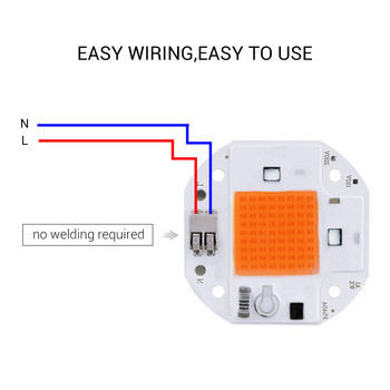 50W 70W 100W LED Grow Light Chip COB Full Spectrum for Plants Growing Indoor Grow Tent Box Welding Free AC 220V 110V Phyto Lamp