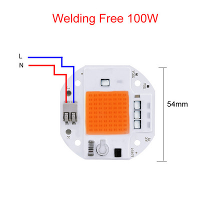 50 W 70 W 100 W LED augšanas gaisma COB mikroshēma, pilns spektrs augiem, kas aug iekštelpās, telts kastes metināšanai bez maiņstrāvas 220 V 110 V fitolampa