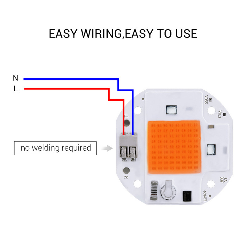 50 W 70 W 100 W LED augšanas gaisma COB mikroshēma, pilns spektrs augiem, kas aug iekštelpās, telts kastes metināšanai bez maiņstrāvas 220 V 110 V fitolampa
