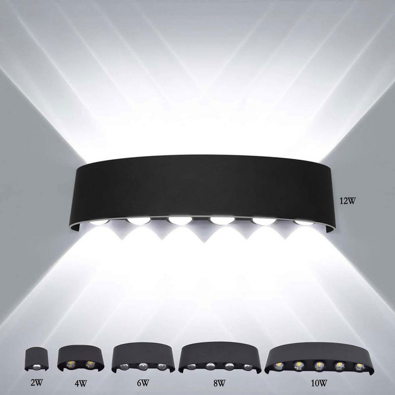 Moderné LED nástenné svietidlo, vodotesné, IP65, 2W, 4W, 6W, 8W, 10W, 12W, nástenné svietniky, vnútorné, schodiskové, nočné, vonkajšie, záhradné, pouličné osvetlenie.