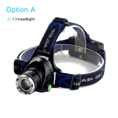 Led priekinio žibinto priekinis žibintas 18650 Baterinis žibintuvėlis Didelio galingumo T6 led galvos žibintuvėlis priekinis žibintas 18650 priekinis žibintas skirtas žvejybai