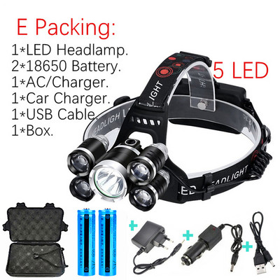 D2 Drop Shipping, reîncărcabilă, far cu led cu zoom, far pentru pescuit, lanternă, pentru vânătoare, far pentru camping, far pentru lanternă