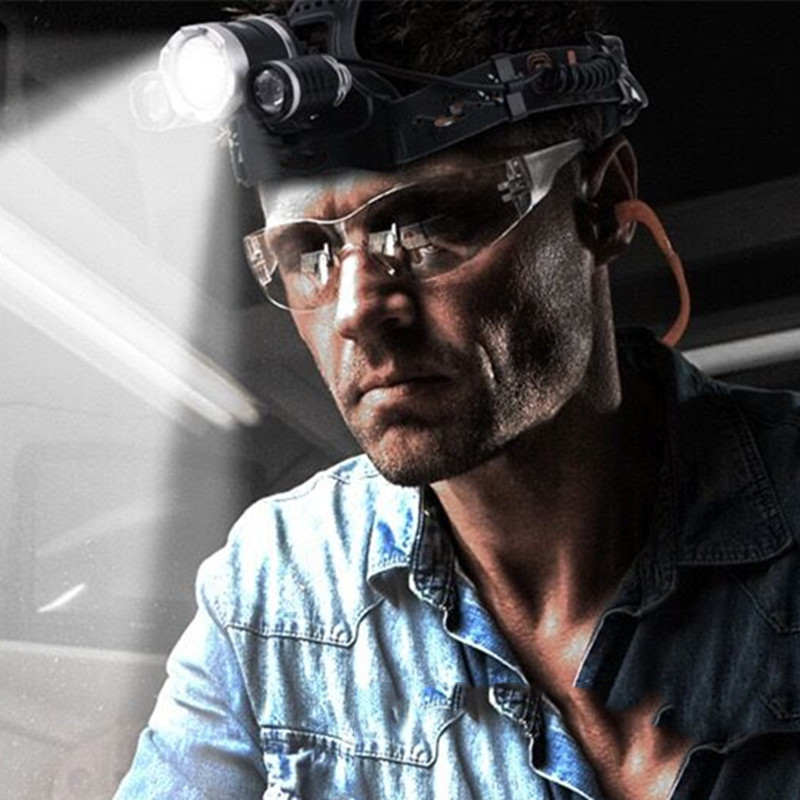 D2 Drop Shipping, reîncărcabilă, far cu led cu zoom, far pentru pescuit, lanternă, pentru vânătoare, far pentru camping, far pentru lanternă