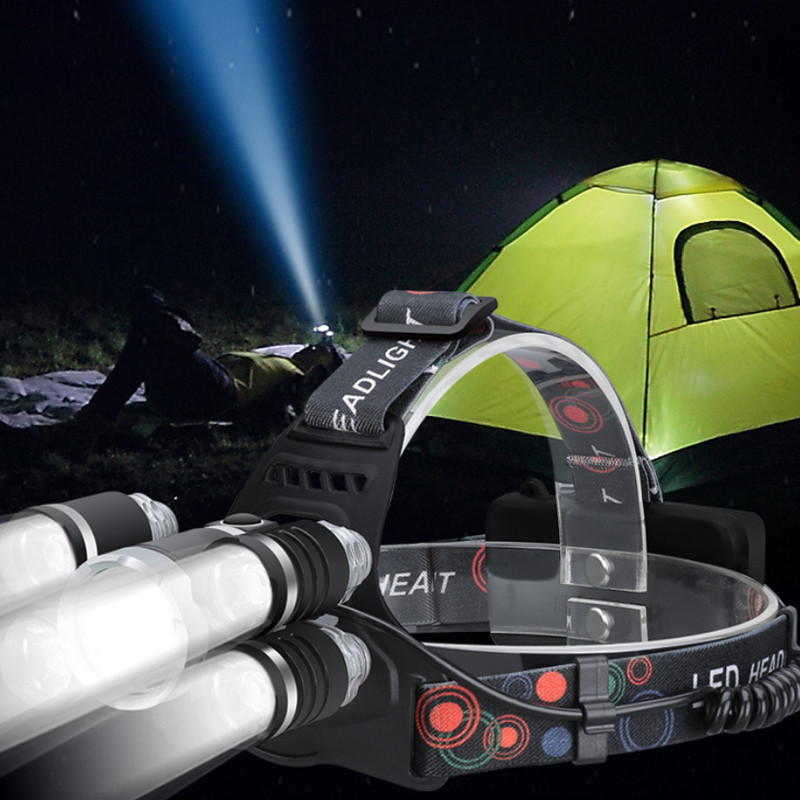 D2 Drop Shipping, reîncărcabilă, far cu led cu zoom, far pentru pescuit, lanternă, pentru vânătoare, far pentru camping, far pentru lanternă