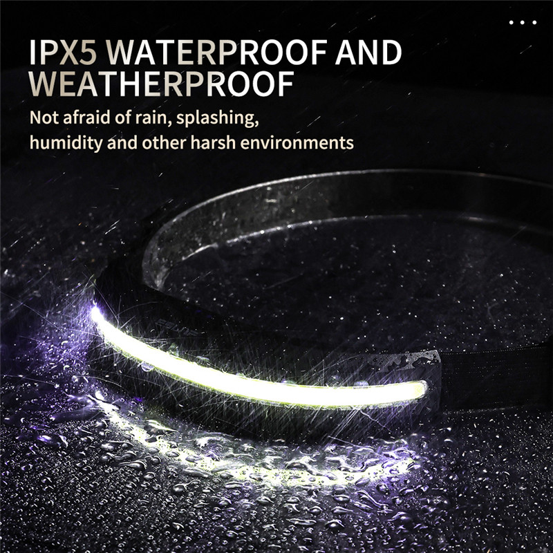 Far cu LED-uri super luminoase Camping Alergare Drumeții Pescuit Reîncărcabil COB Flood Lumini de urgență Lampă frontală portabilă