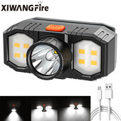 Uus kaasaskantav Q5+COB LED-esilatern koos sisseehitatud 18650 akuga USB-taaslaetava minitaskulampi laternaga välimatka esituli