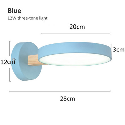 Nordic fali lámpák fa lámpatest lámpatest Modern éjjeli hálószoba lámpák kerek fa LED-es lámpák lakberendezési beltéri világítás