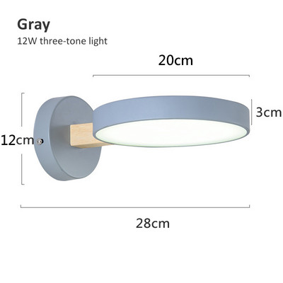 Nordic fali lámpák fa lámpatest lámpatest Modern éjjeli hálószoba lámpák kerek fa LED-es lámpák lakberendezési beltéri világítás