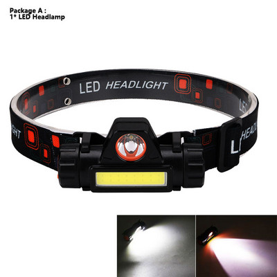 2020 8000LM USB nabíjateľná LED čelovka so vstavanou batériou a indukčným senzorom, 4-režimová LED čelovka na beh a rybolov