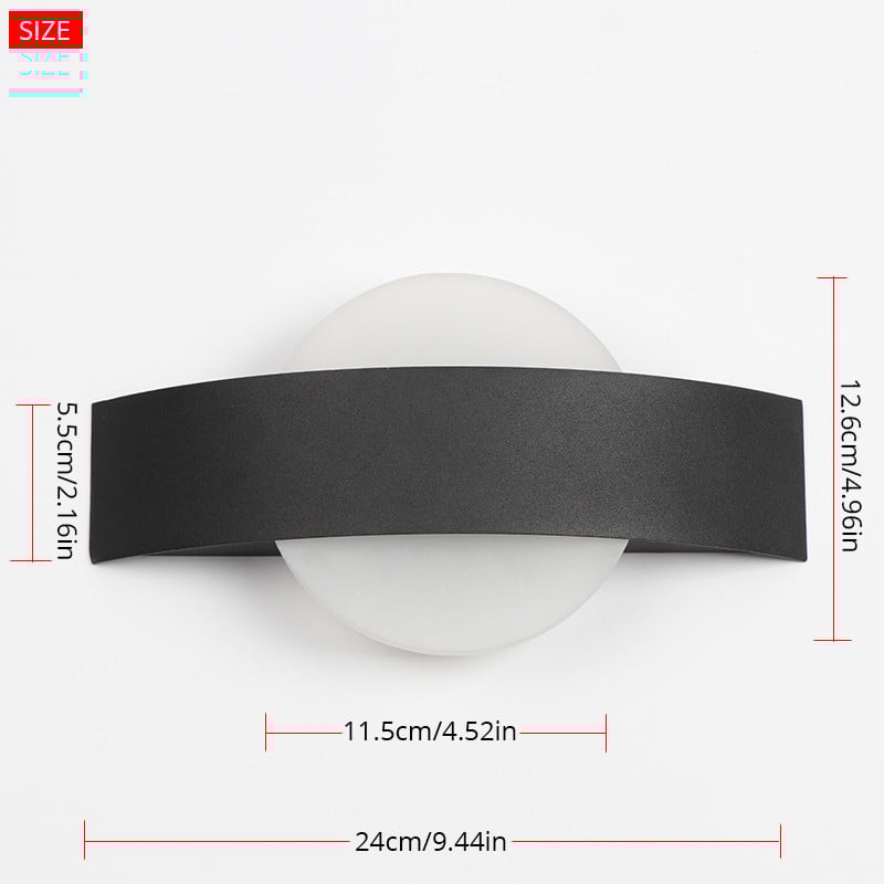 Lampă de perete LED 4W Coridor Scară Lumină de perete Lumină pentru balcon Iluminat de interior Decor Lampă Fier și acrilic AC90-260V