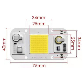 LED AC110V 220V COB CHIP 20W 30W 50W студено бяло топло бяла светлина диод, излъчващ пълен спектър LED матрична светлина за стайни растения