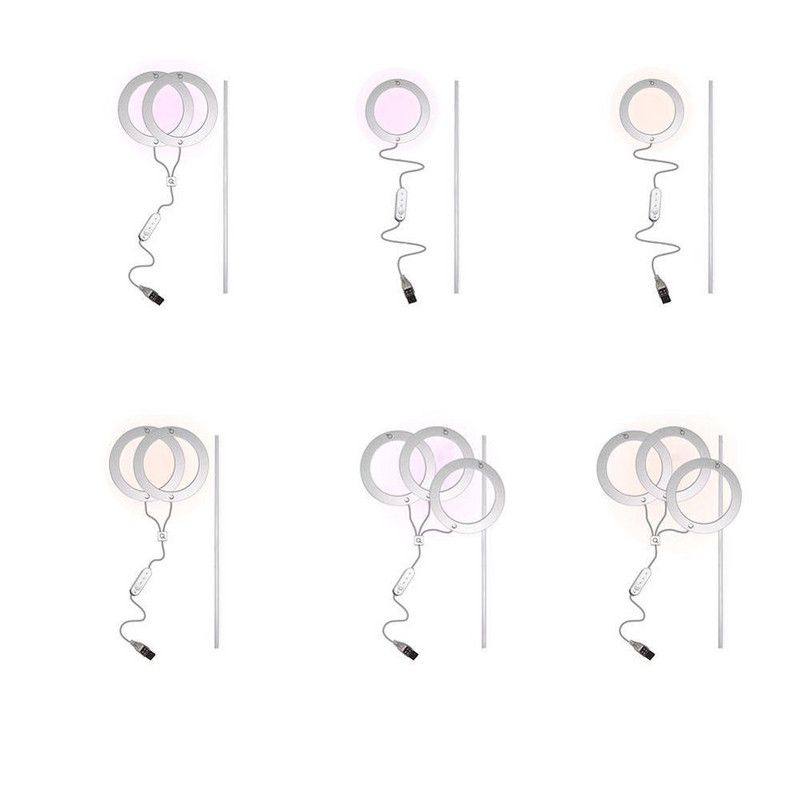 LED pestovateľské svetlo s plnou fytolampou, USB fytolampa do interiéru pre rastliny 5V lampa na rast rastlín, osvetlenie pre rastliny E2K1