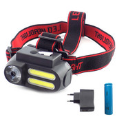 Lanternă puternică, reîncărcabilă, 3 LED COB USB, far 18650 cu cap frontal, lanternă, lanternă pentru pescuit camping