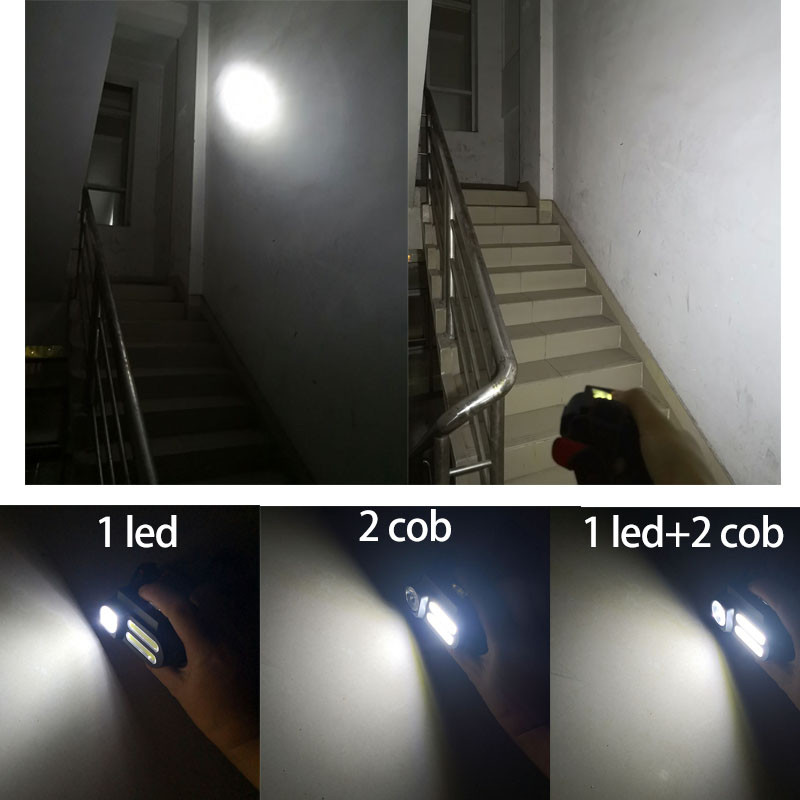 Lanternă puternică, reîncărcabilă, 3 LED COB USB, far 18650 cu cap frontal, lanternă, lanternă pentru pescuit camping