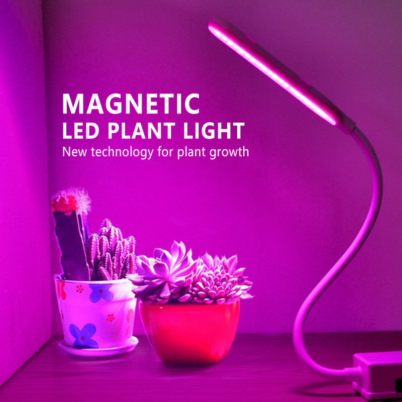 LED Grow Light Magnetiline USB fütolamp täisspekter koos juhtimisfütolampiga taimedele seemikud lilled kodutelk