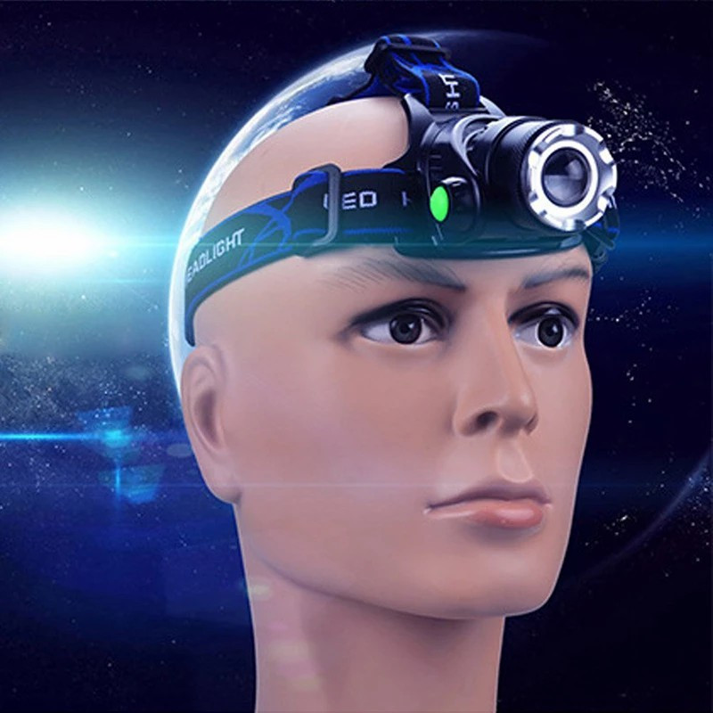 D2 8000LM LED USB-s fejlámpa 18650 újratölthető zseblámpa zoom fejlámpák vízálló homlokfényszórók vadászat bányászati horgászlámpák