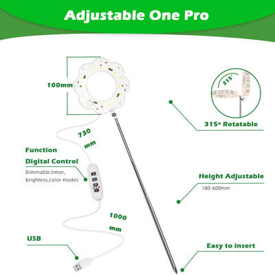 150 W Grow Light LM281B+ Chip Mājas augu audzēšanas lampa iekštelpu dārzkopības stādiem DC 5V Led Grow Light