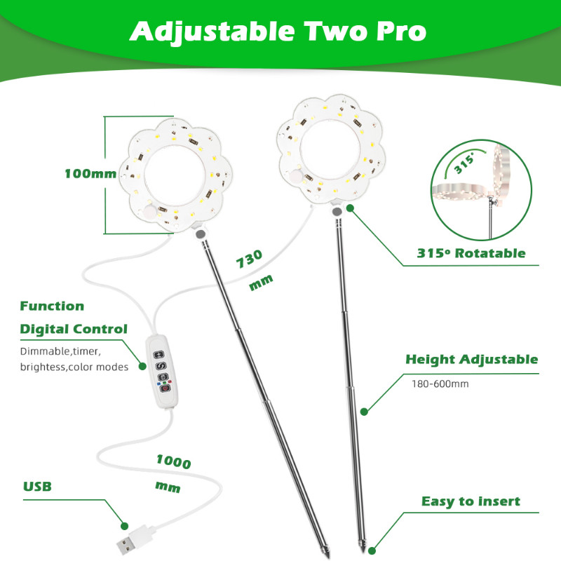 150 W Grow Light LM281B+ Chip Mājas augu audzēšanas lampa iekštelpu dārzkopības stādiem DC 5V Led Grow Light