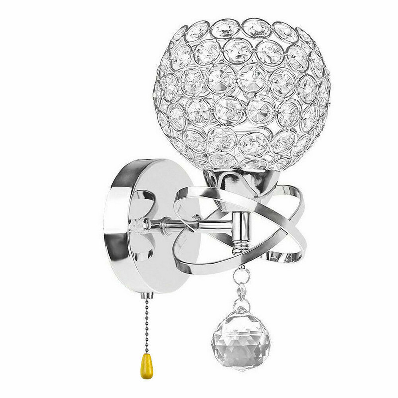 Lampă Iluminat de interior Lampă de perete Lumini de cristal Decorație Aplice de perete de noptieră Aur/Sliver pentru iluminarea casei moderne