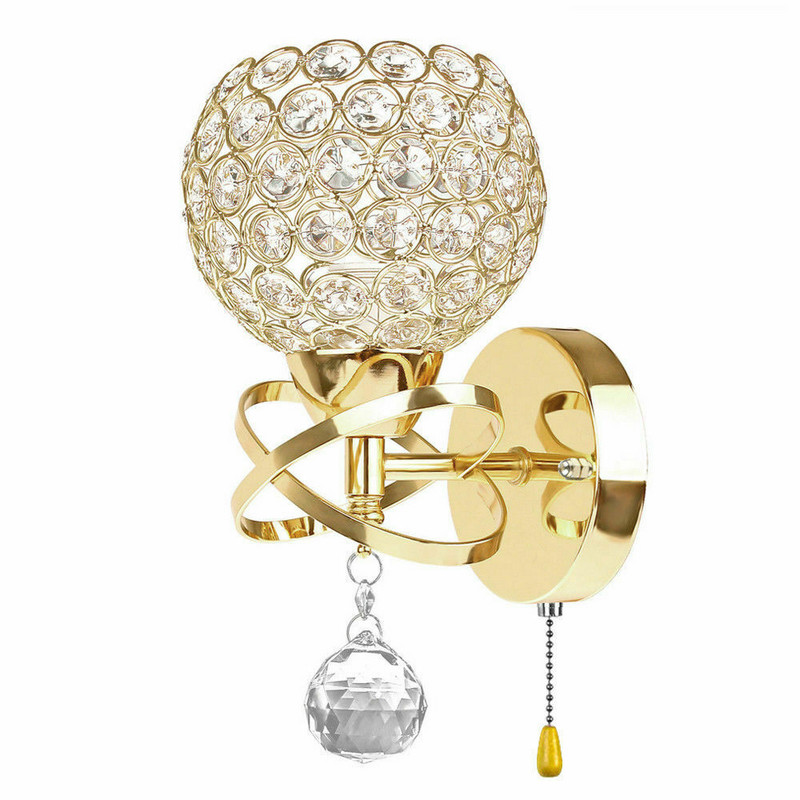 Lampă Iluminat de interior Lampă de perete Lumini de cristal Decorație Aplice de perete de noptieră Aur/Sliver pentru iluminarea casei moderne