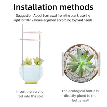 Plant Grow Led Light για εσωτερικούς χώρους Πλήρους φάσματος Ρυθμιζόμενο φως φυτών USB με χρονόμετρο Greenhouse Succulent Veg Flower Grow