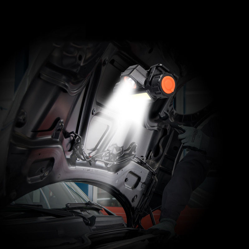 Lanternă cu LED reîncărcabilă prin USB Lanternă puternică COB Lanterna frontală Lanternă fară impermeabilă cu baterie încorporată de 1200 mAh