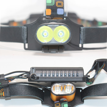 8000 лумена XM-T6 Led осветление 2*T6 USB ловен челник Риболовен челник Фарове Велосипедни светлини 3 режима LED фарове