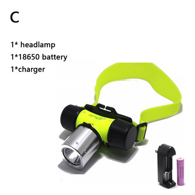 18650 faruri de scufundare cu LED impermeabile pentru cap de scufundare XML T6 faruri pentru scufundări faruri pentru cap de înot Camping faruri în aer liber