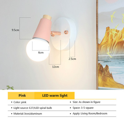 Skandináv kreatív LED üveg fali lámpa lépcsőház folyosó hálószoba éjjeli nappali nappali szálloda világos bár fa világítás