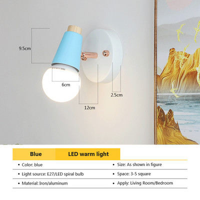 Skandináv kreatív LED üveg fali lámpa lépcsőház folyosó hálószoba éjjeli nappali nappali szálloda világos bár fa világítás