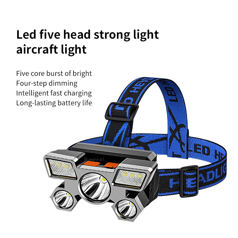 Lanternă cu LED Lanternă cu cap puternic Faruri puternice Pescuit Lanterne frontale Vânătoare Lampă reîncărcabilă Lampă frontală pentru tabără 18650