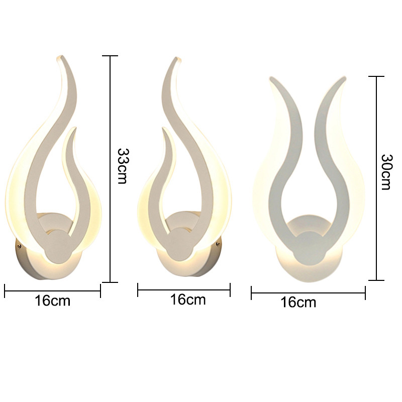 Akrüülist LED-seinavalgusti Moodne kodu Elutuba Voodikapp Magamistoa lambileek Loominguline Tausta seinavalgustus Valgustus