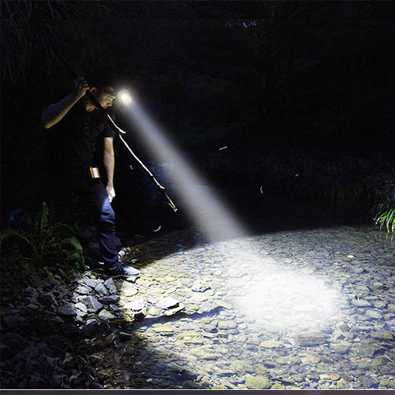 T20 Super výkonná vstavaná batériová čelovka, USB nabíjateľná LED multifunkčná vodotesná baterka na kempovanie