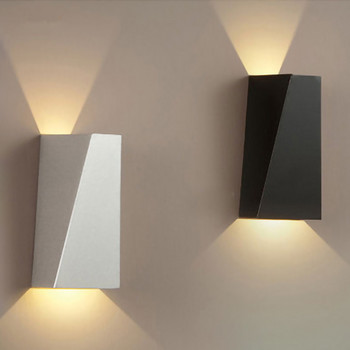 Скандинавска водоустойчива LED стенна лампа вътрешна спалня нощно шкафче осветление за хол Осветително тяло Коридор Външна стена Желязна лампа Аплик